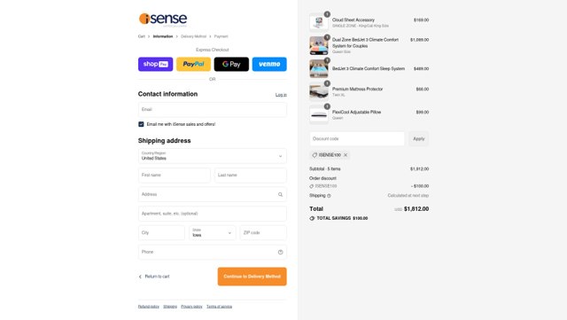 My isense checkout page showing My isense promo code box | Screenshot taken by SimplyCodes community member on Aug 23, 2025