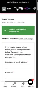 SIMPLY15 coupon verification screenshot