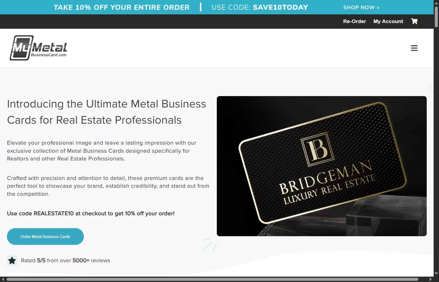 My Metal Business Card checkout page showing My Metal Business Card promo code box | Screenshot taken by SimplyCodes community member on Dec 10, 2025