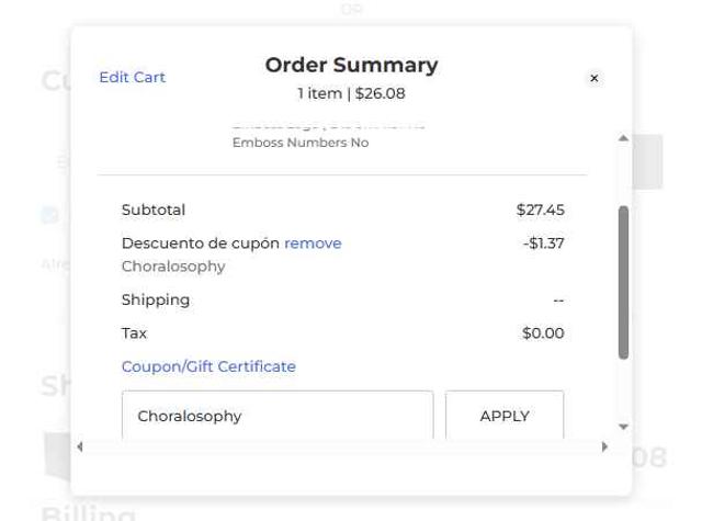 My Music Folders checkout page showing My Music Folders promo code box | Screenshot taken by SimplyCodes community member on May 16, 2025