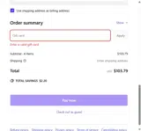 FALL10 coupon verification screenshot