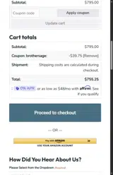 BROTHERSAGE coupon verification screenshot