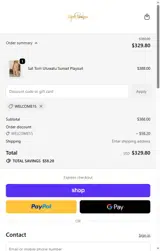 WELCOME15 coupon verification screenshot