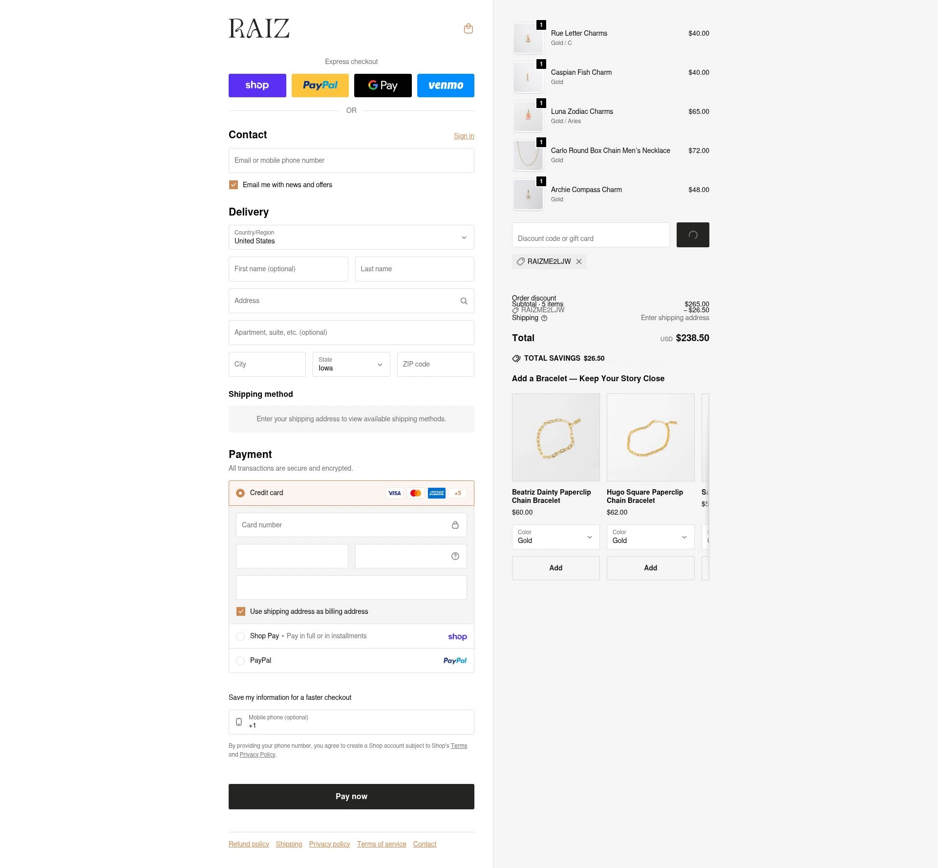 Raiz checkout page showing Raiz promo code box | Screenshot taken by SimplyCodes community member on Feb 13, 2026