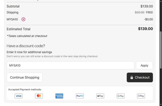 Mysa checkout page showing Mysa discount code box | Screenshot taken by SimplyCodes community member on Jul 18, 2025