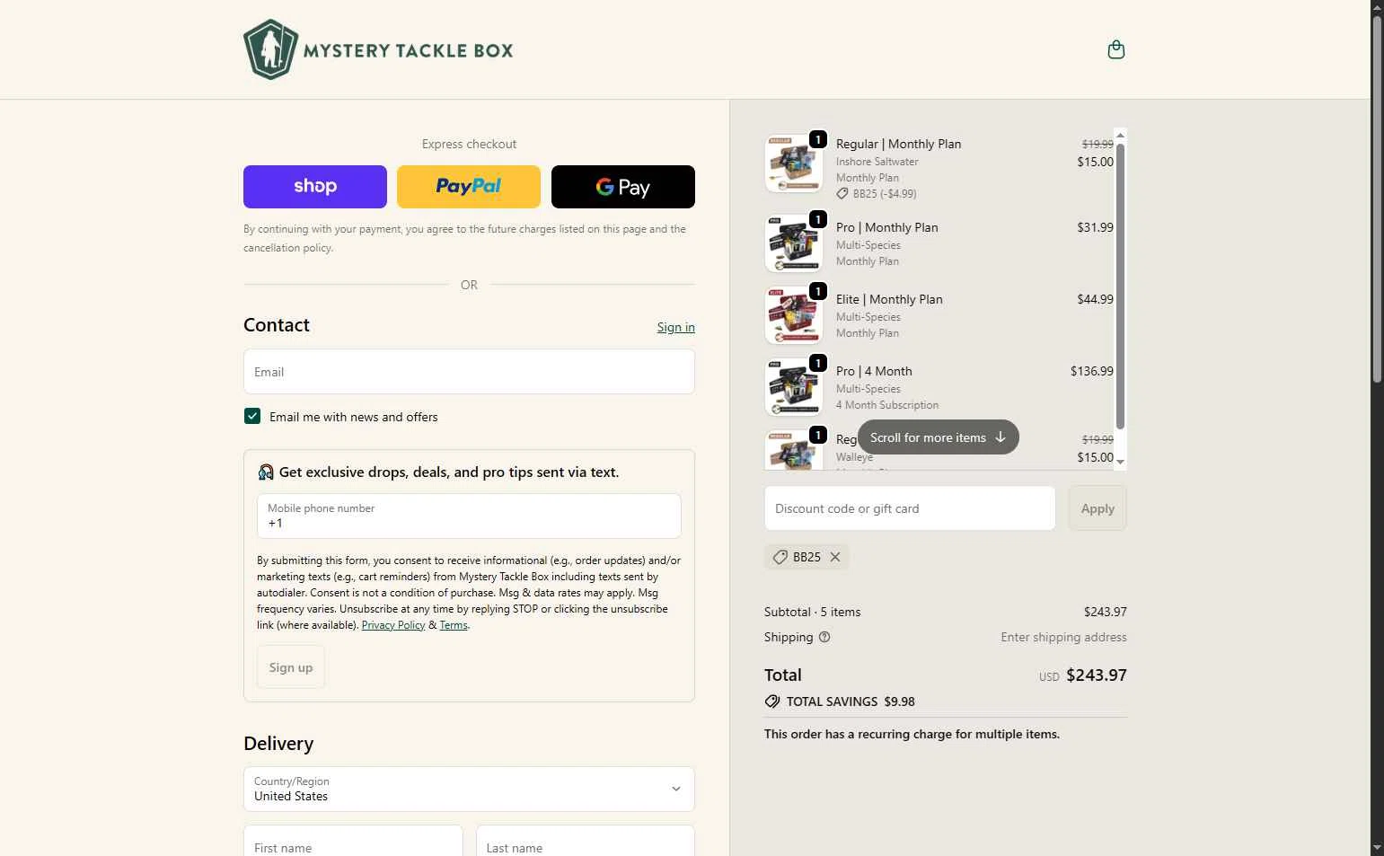 Mystery Tackle Box Promo Codes - $10 Off Jun 2026