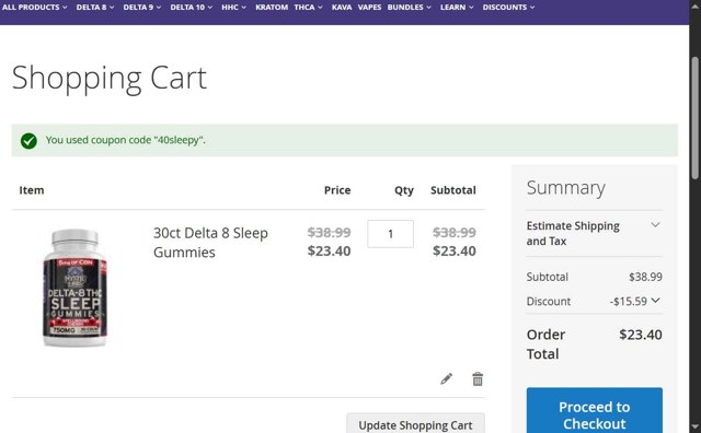 Mystic Labs checkout page showing Mystic Labs coupon code box | Screenshot taken by SimplyCodes community member on Sep 8, 2025