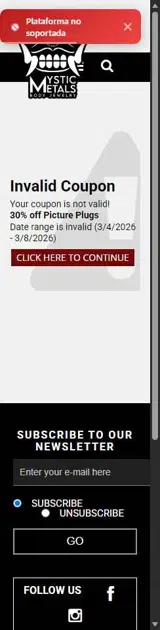 PICPLUGS coupon verification screenshot