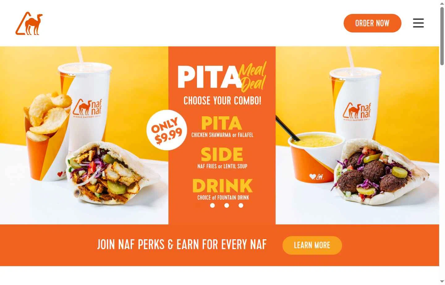 Naf Naf Grill checkout page showing Naf Naf Grill promo code box | Screenshot taken by SimplyCodes community member on Jan 8, 2026