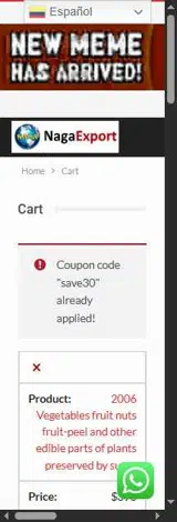 SAVE30 coupon verification screenshot