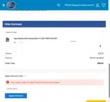 FREEDOM25 coupon verification screenshot