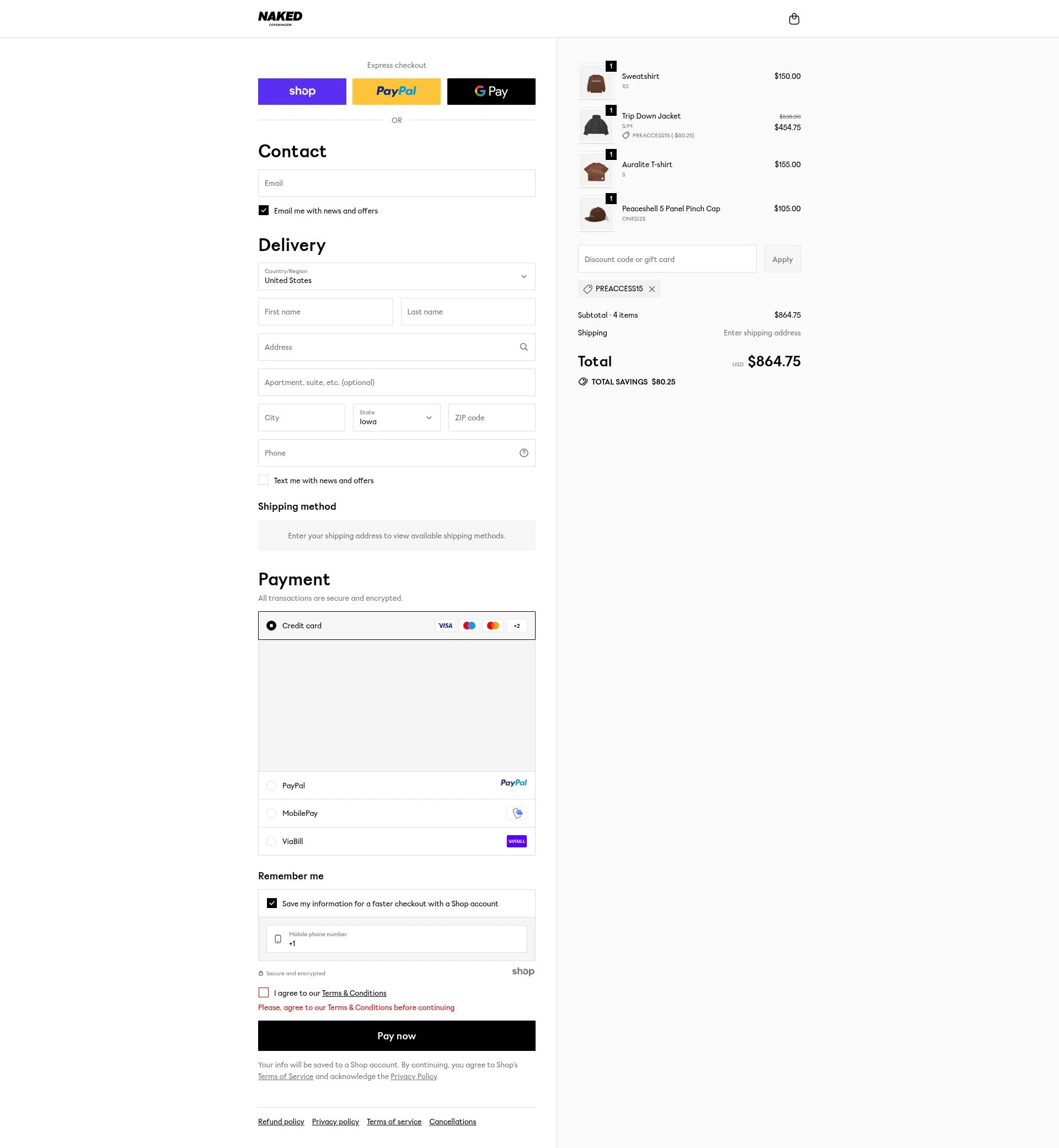 Naked Cph checkout page showing Naked Cph promo code box | Screenshot taken by SimplyCodes community member on Sep 24, 2025