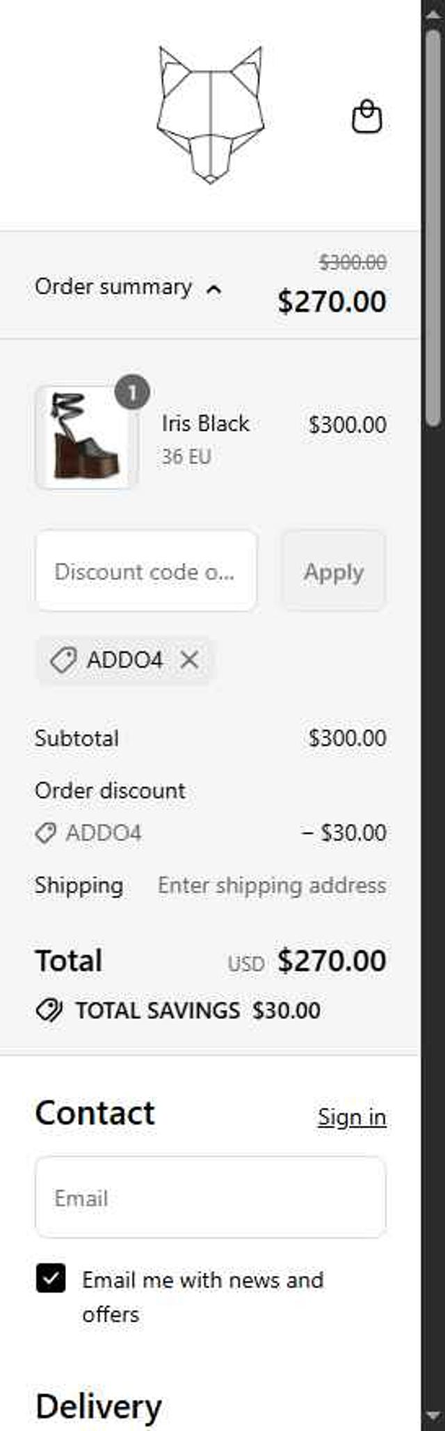 Naked Wolfe checkout page showing Naked Wolfe discount code box | Screenshot taken by SimplyCodes community member on Sep 14, 2025