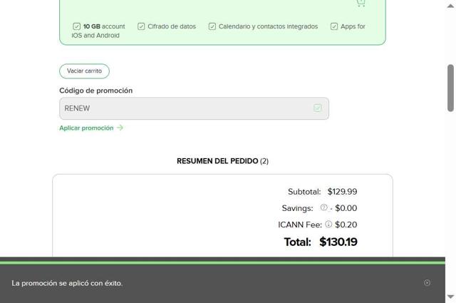 Name.com checkout page showing Name.com promo code box | Screenshot taken by SimplyCodes community member on Aug 18, 2025