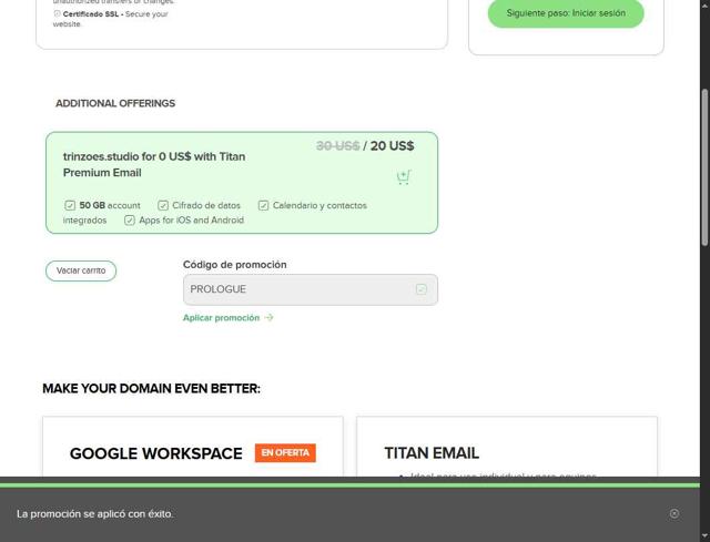 Name.com checkout page showing Name.com promo code box | Screenshot taken by SimplyCodes community member on Sep 1, 2025