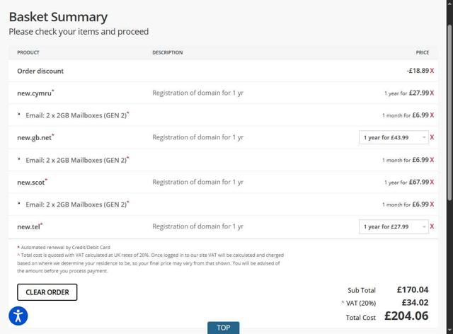 Names.co.uk checkout page showing Names.co.uk promo code box | Screenshot taken by SimplyCodes community member on Jul 7, 2025