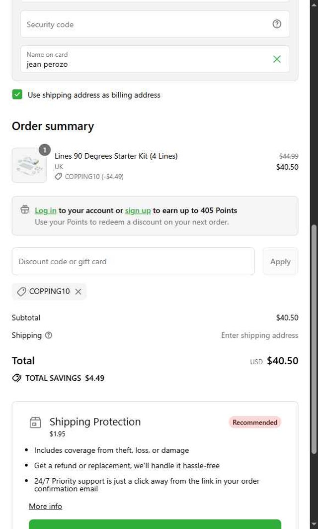 Nanoleaf checkout page showing Nanoleaf discount code box | Screenshot taken by SimplyCodes community member on Aug 17, 2025
