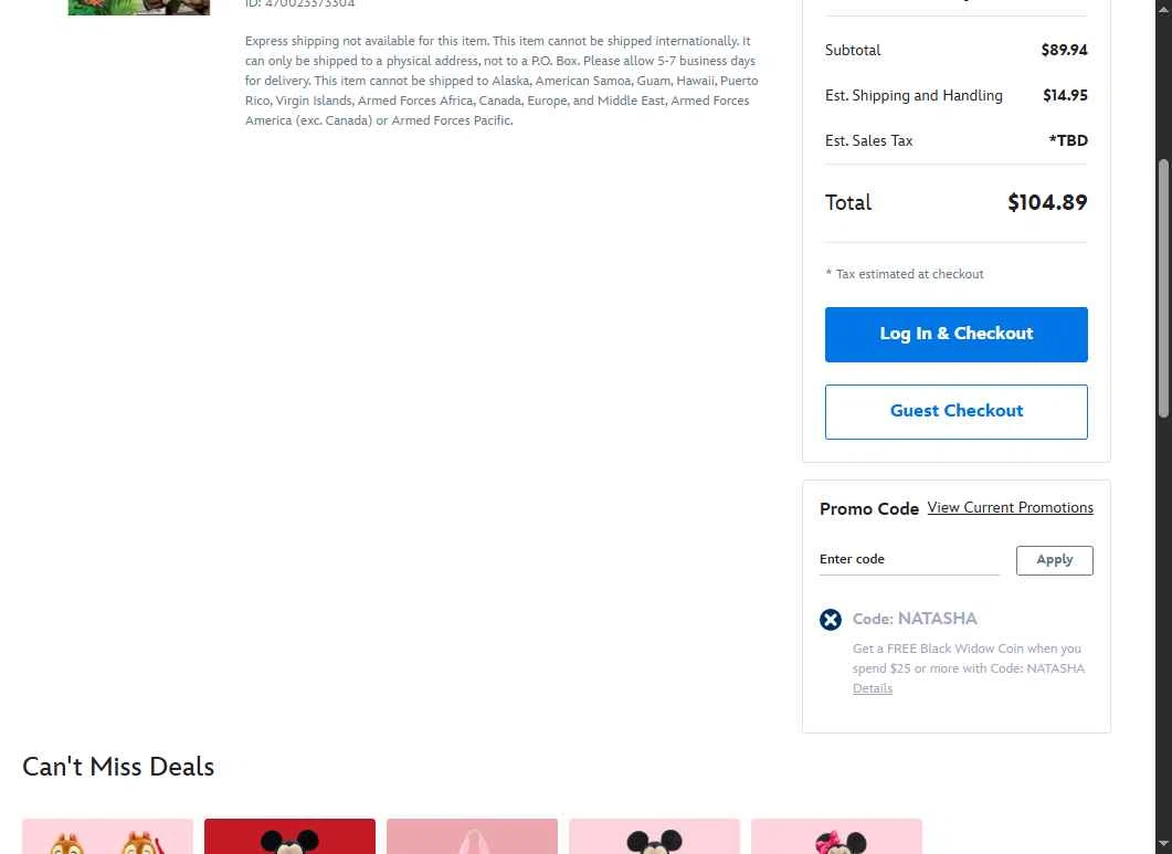 National Geographic Kids checkout page showing National Geographic Kids promo code box | Screenshot taken by SimplyCodes community member on Jan 30, 2026