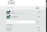 Nathan & Sons coupon verification screenshot