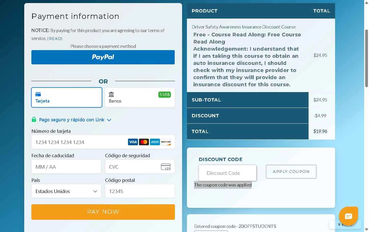 National Highway Safety Administration checkout page showing National Highway Safety Administration discount code box | Screenshot taken by SimplyCodes community member on Dec 10, 2025