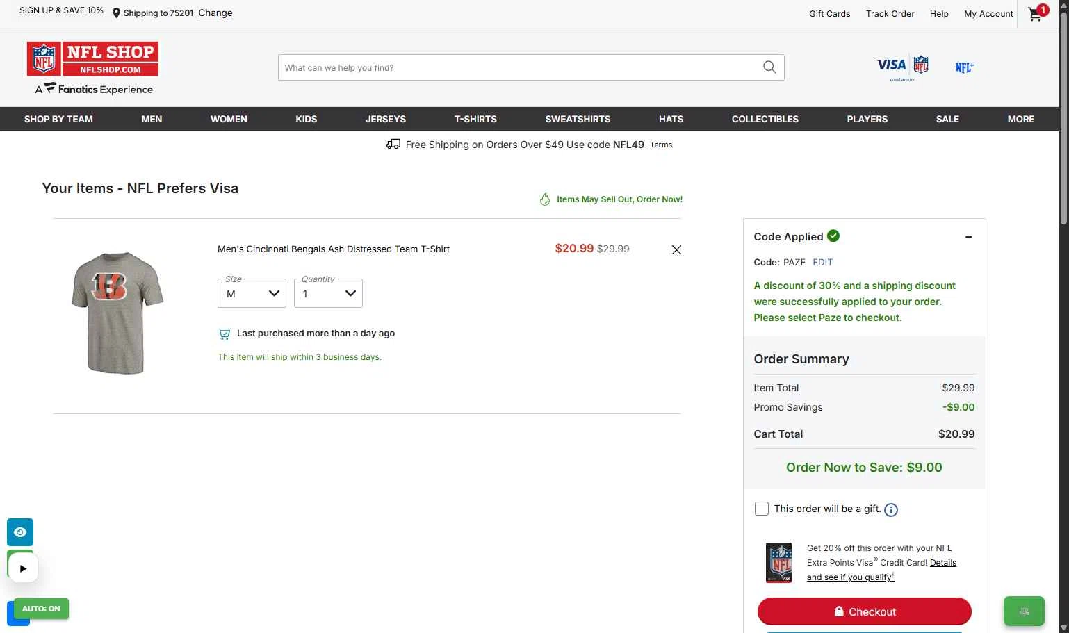 NFL Promo Codes - 30% Off Sitewide (2 Verified) Mar 2026