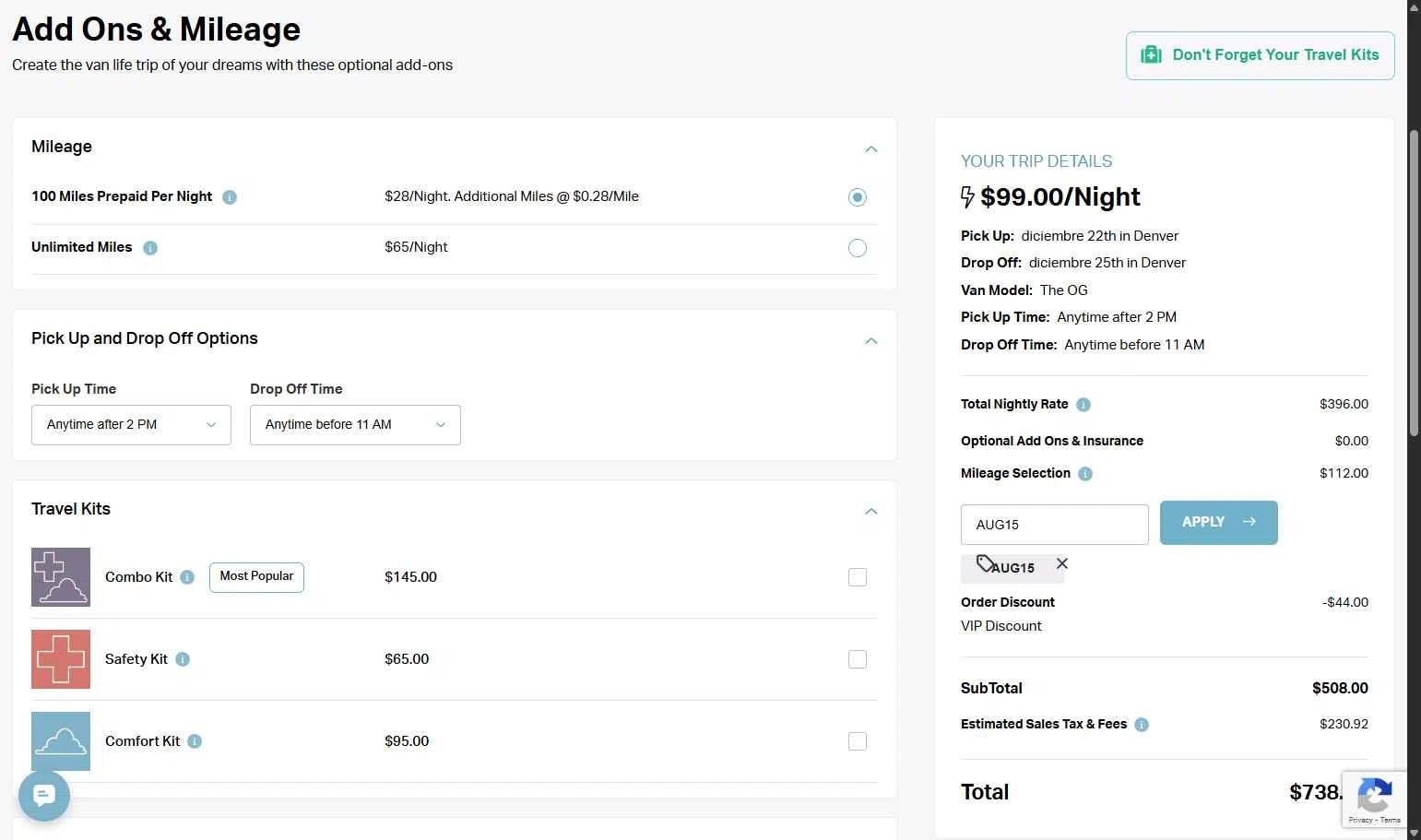 Native Campervans checkout page showing Native Campervans promo code box | Screenshot taken by SimplyCodes community member on Nov 14, 2025