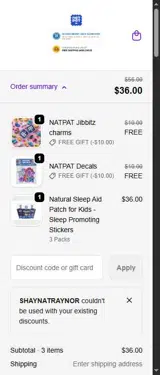 SHAYNATRAYNOR coupon verification screenshot