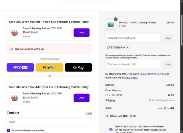 NATPAT AU checkout page showing NATPAT AU promo code box | Screenshot taken by SimplyCodes community member on Jun 26, 2025