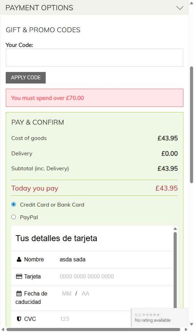 Natural Collection checkout page showing Natural Collection promo code box | Screenshot taken by SimplyCodes community member on Jul 4, 2025