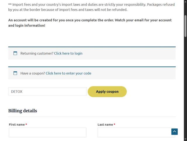 Natural Wonder Pets checkout page showing Natural Wonder Pets coupon code box | Screenshot taken by SimplyCodes community member on Jul 6, 2025