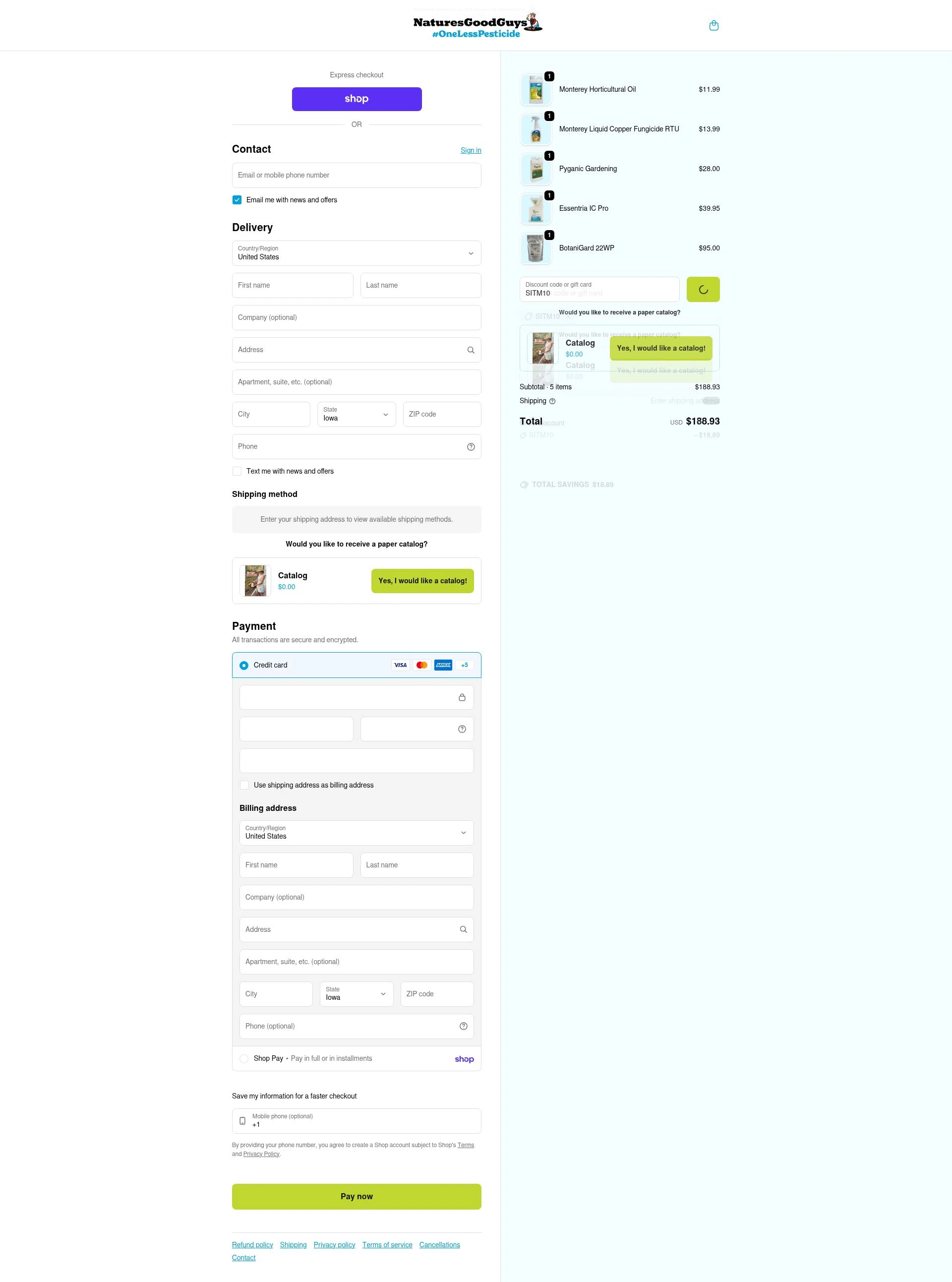 Natures Good Guys checkout page showing Natures Good Guys discount code box | Screenshot taken by SimplyCodes community member on Feb 7, 2026