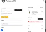 Nature's Oil coupon verification screenshot