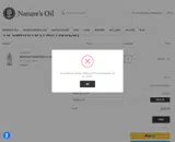 Nature's Oil coupon verification screenshot