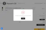 Nature's Oil coupon verification screenshot