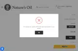 Nature's Oil coupon verification screenshot