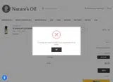 Nature's Oil coupon verification screenshot