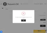 Nature's Oil coupon verification screenshot