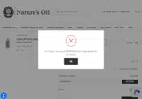 Nature's Oil coupon verification screenshot
