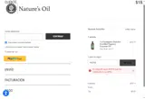 Nature's Oil coupon verification screenshot
