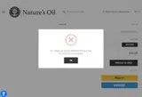 Nature's Oil coupon verification screenshot