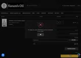 Nature's Oil coupon verification screenshot