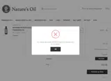Nature's Oil coupon verification screenshot