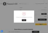 Nature's Oil coupon verification screenshot