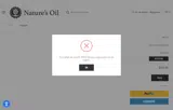 Nature's Oil coupon verification screenshot