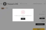 Nature's Oil coupon verification screenshot