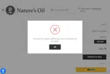Nature's Oil coupon verification screenshot