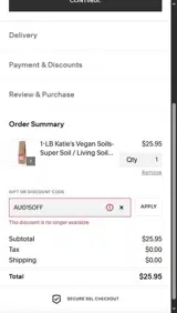 AUG15OFF coupon verification screenshot