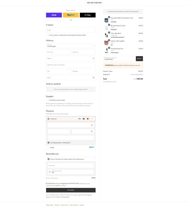 Naturisimo checkout page showing Naturisimo promo code box | Screenshot taken by SimplyCodes community member on Sep 13, 2025
