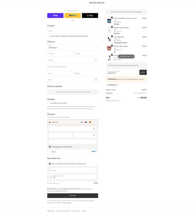 Naturisimo checkout page showing Naturisimo promo code box | Screenshot taken by SimplyCodes community member on Sep 9, 2025