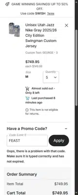 NBA League Pass coupon verification screenshot